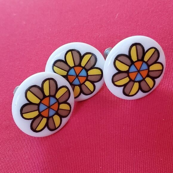 Ceramic Knobs Reto Flowers - Picture 3 of 6